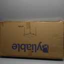 34" Square Folding Card Table, Fold-in-Half Utility Dining Portable Table Heavy Duty HDPE White Plastic Foldable with Carrying Handle Indoor Outdoor for Picnic, Camping, Party