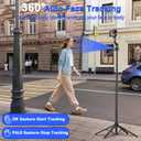 Auto Face Tracking Tripod for iPhone with Light 63 Selfie Stick Tripod Stand Follows Your Movement 360 Phone Camera Tripod with Wireless Remote for Content Creator Vlog Live Stream Video Recording