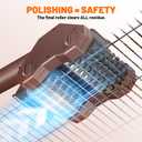 Electric Grill Brush with Dual Stainless Steel Rollers, Cordless & Rechargeable BBQ Grill Cleaner, 320 RPS High-Speed Motor, LED Light, 2-Speed Control, Bristle-Free for Gas, Charcoal & Pellet Grills