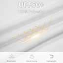 LOOGU Women's UPF 50+ Sun Protection Hoodies Shirts Slim Fit Long Sleeve Lightweight Quick Dry UV Fishing Hking Outdoor (White, L)