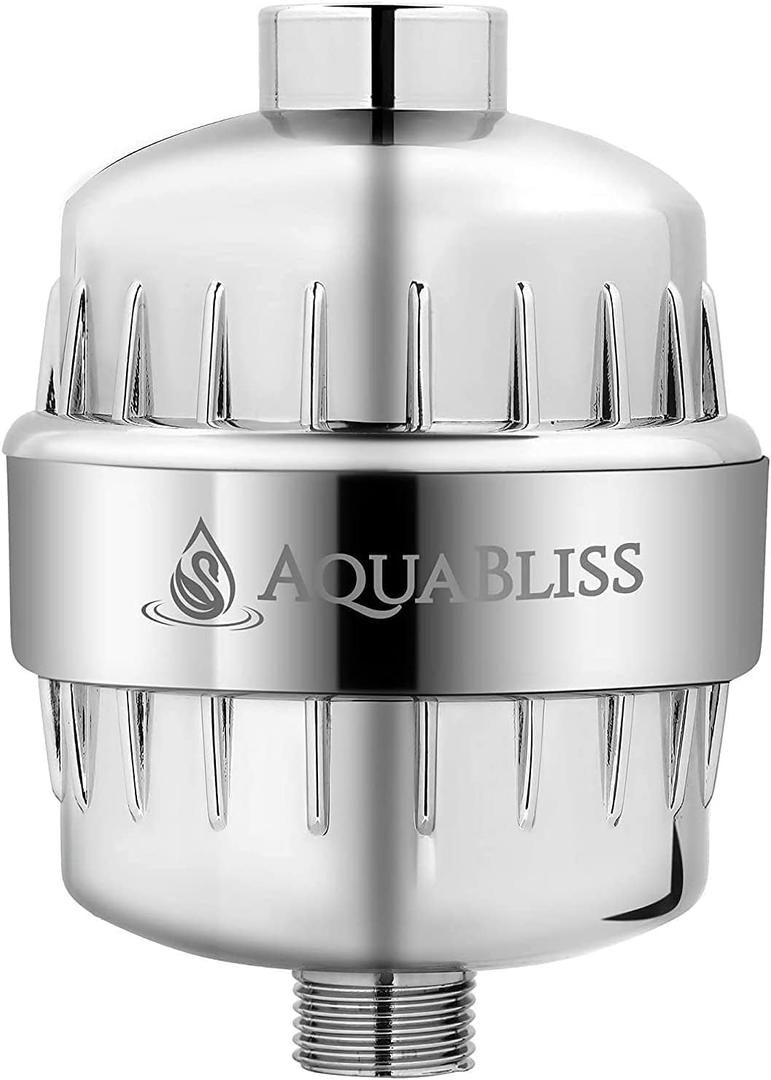 AquaSource Project Source Luxury Hand Shower Head Chrome 5 Function & 
AquaBliss High Output Revitalizing Shower Filter - Reduces Dry Itchy Skin