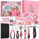 Household Tool Advent Calendar for Women Teen Girls, 24 Days Pink Countdown Calendar of Household Repair Tool Kit Christmas Suprise Gifts for Wife Daughter Sister DIY Lovers