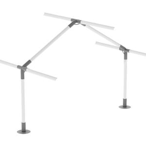 2 Leg High Peak Canopy Fitting Kit, Extension for Middle Part, Galvanized Steel Carport Connectors with 1-3/8" ID