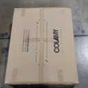 COLAMY Wooden Dining Chairs Set of 2, Modern Fabric Upholstered Kitchen Side Chairs, Farmhouse Dining Room Chair with Foot Pegs, Beige