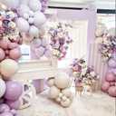 Lavender Balloons Different Sizes, 18 12 10 5 Inch Double Stuffed Macaron Purple Balloons, Matte Purple Balloon Arch for Boho Party,Baby Shower,Birthday,Weddings,Christening,Graduation(Mist Lavender)