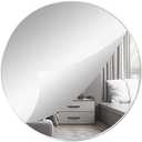 DARENYI 16'' Round Wall Mirror Sheet Self Adhesive, Non Glass, High Clear Acrylic Circle Mirror Decorative for Wall, Bathroom, Bedroom, Door, Deocr