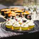 Graduation Party 50Pcs Mini Aluminum Foil Cupcake,5oz Baking Cups with Lids,Mini Cake Pans Disposable,Loaf Pans with Lids,Disposable Ramekins,Tin Cups Containers for Cupcake,Pudding,Muffin (Gold)