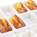 AOTASO 1 Pcs Mini Loaf Pans with Metal Reinforced Frame, Nonstick Small Silicone Bread Pans for Baking, 8 Cavity Tiny Meatloaf Pan (Cream)