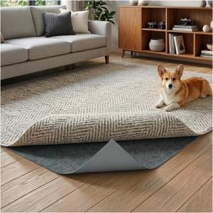 Felt Rug Pad, 2 x 6 Ft Rubber Non-Slip Rug Pad Gripper, Keep Rugs Secure and in Place, Extra Strong Under Carpet Mat Cushion - for All Floors