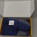 REVIX Microwavable Booties for Cold Feet Moist Heat Therapy, Heated Slippers Women & Men for Soothing Cold Foot, Microwavable Foot Warmers, Non-Slip Sole & Adjustable Fit, Navy S