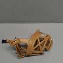 BARKLESS Dog Muzzle, Basket Muzzle for Biting, Chewing and Scavenging, Humane Cage Mouth Cover, Perfect for Grooming and Training Large Aggressive Reactive Dogs (L, Brown)