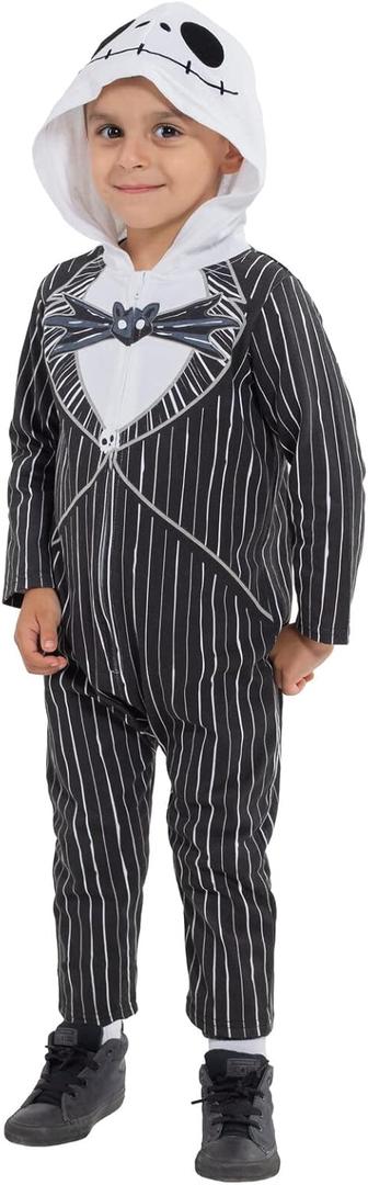 Disney Nightmare Before Christmas Jack Skellington Zip Up Coverall Newborn to Little Kid (4T)