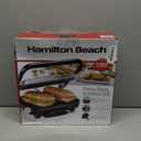 Hamilton Beach Panini Press, Sandwich Maker & Electric Indoor Grill, Upright Storage, PFAS-Free Nonstick Easy Clean Grids, Stainless Steel (25410)