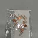 Gorais Flower Bride Wedding Hair Comb Pearl Bridal Hair Pieces Leaf Hair Accessories for Women and Girls (c-rose gold)