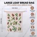 Reusable Beeswax Bread Bags for Homemade Bread,Sourdough Bread Bag with Zipper,Eco-Friendly Cotton Large Food Storage Bags to Keep Fresh,Bakery Essentials(2 Pack)