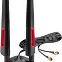 WiFi 7 Antenna Magnetic Base 9dBi Antenna with RP-SMA Male Connector for WiFi 7 Router PC Desktop Computer PCI-E Card Asus Gigabyte Gaming Motherboard, Eifagur