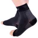 2 x Doc Miller Ankle Brace for Women & Men  Foot Compression Sleeve, Toeless Wrap & Support for Pain Relief, Plantar Fasciitis, Achilles Tendonitis & Injury Recovery, 1 Pair (Medium, Black)