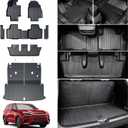 Floor Mats for 2024 2025 2026 Lexus TX, Cargo Mat with Backrest Mat All Weather TPE Waterproof Door Sill Protector for Lexus TX350 TX500h TX550h+ Accessories