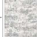 10x13 Area Rugs for Living Room: Washable Large Neutral Abstract Rug Soft Non Slip Stain Resistant Low Pile Indoor Carpet for Bedroom Dining Room Nursery Office Playroom - Grey White Brown