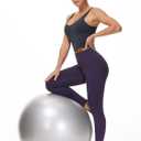 THE GYM PEOPLE Thick High Waist Yoga Pants with Pockets, Tummy Control Workout Running Yoga Leggings for Women (Purple, M)