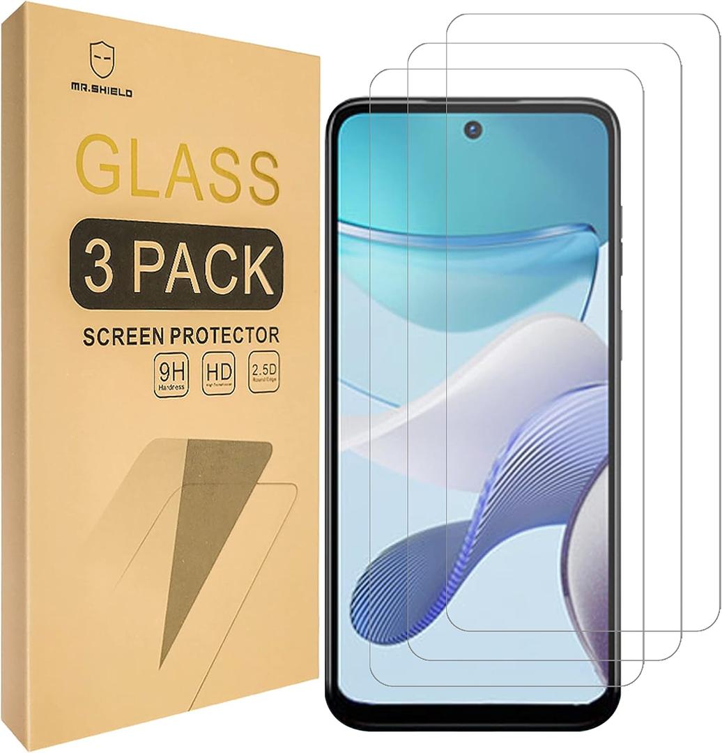 3 x Mr.Shield [3-Pack] Designed For Motorola Moto G53 5G [Protect Camera Version] [Tempered Glass] [Japan Glass with 9H Hardness] Screen Protector