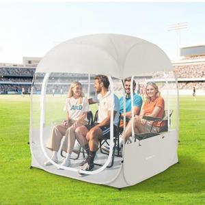 Raynesys Sports Tent, Portable & Foldable Pop Up Tents Shelter for 1-4 Person, Instant Weather Proof Clear View Bubble Tent with Carry Bag for Watching Sports Events, Camping, Fishing, Beige