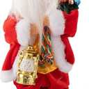 Funny Singing Dancing Christmas Santa with Red Glowing Lamp, Electric Musical Shaking Santa Claus Festival Christmas Party Home Office Fireplace Decorations Supplies Favors, 11 inch