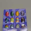 12PCS 3D Printed Dragon Eggs with Mini Dragons Inside, Articulated Crystal Eggs Set, Cool Desk Decor Gifts for Kids Teens Adults, Fantasy Collectibles Easter Basket