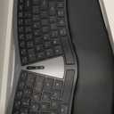 Nulea RT07B Wireless Ergonomic Keyboard - Split Keyboard, Wrist Rest, Natural Typing, Bluetooth and USB Connectivity, USB-C Rechargeable,Compatible with Windows Mac (Silver Black)