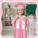 Sureio 6 Pcs Kindergarten Preschool Graduation Cap and Gown 2026 Tassel Stole Certificate for Toddler Kids(27",  Pink)