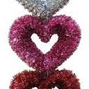 2-pk Three Valentine Hanging Hearts  18 inches 