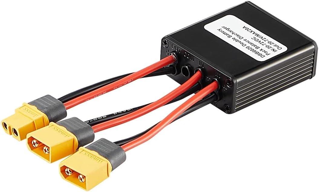 Electric Bike Dual Battery Discharge Converter 20A 24-72VDC Dual Battery Pack Switch Balancer Double Parallel Module with XT60 Plug for 250w 350w Motor