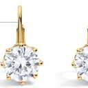 Electric Picks The Bentley Earrings,14kt Gold Plated Studs with 7mm Sparkling Crystal, Lightweight Everyday & Gift Jewelry for Women, Timeless Minimalist Gold Earrings