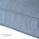 Sunbrella Deep Seat Cushion Set Seat & Back Cushions for Patio Chairs, Sofas & Loveseats Fade Resistant Outdoor Fabric, Ties, Zippered Cover, Cord Trim, Spectrum Denim