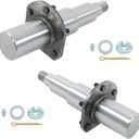 Pair of #42 Spindle with 2.25 Inch Round and Flanged for 7k Trailer Axle