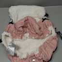 ACRABROS Car Seat Cover Baby: Winter Infant Carseat Canopy for Boy Girl Newborn, Zipper Peeping Window, Warm Cozy Cold Weather Waterproof Fitted, Pink