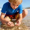 Cozople Boys Swim Trunks Compression Liner Swim Shorts Quick Dry Bathing Suit with Boxer Brief Swimwear 2-20T (5-6 Years, Aa Palm Tree Red)