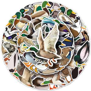 50 Pcs Mallard Stickers - Colorful Mallard Duck Designs, Premium PVC, Removable & Reusable, for Waterfowl Lovers (Mallards)