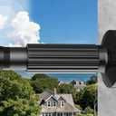 Tension Curtain Rod 51-166 Inch, Extra Long Outdoor Curtain Rod for Patio Window Bathroom, No-Drill Dual-End Adjustable Spring Shower Rod, Easy to Install Never Rust, Rod Diameter 1.26In, Black
