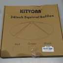 24-inch Large Squirrel Proof Bird Feeders for Outside Hanging,Outdoor Squirrel Baffles for Bird Feeders Pole, Bird House Guard for Outdoor Shepherds Hook, Black Color