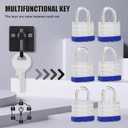 THIRARD Heavy-Duty Padlock  Laminated Steel, Double Locking, Adjustable Hardened Shackle  Maximum Security for Gym Lockers, Fences & Toolboxes  Weather-Resistant, Durable Design, 2 Keys Included (65mm, 2.56")