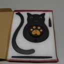 Black Cat Yarn Holder for Crocheting, Wooden Crochet Yarn Holder Magnetic Yarn Spinner with Accessories Storage Anti-Slip Pads,Yarn Ball Holder Crochet Gift for Knitting Lovers with Gift Box Packaging