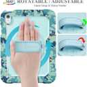 SEYMAC stock Case for iPad (A16) 11th/10th Generation 11''/10.9'' 2025/2022, Full-Body Drop Protection Case with Screen Protector &360 Rotate Hand Strap/Stand, SkyBlue Camo