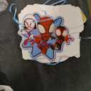 Spidey Birthday Decorations, Party Supplies Set Include Banner, Backdrop, Balloons, Hanging Swirls, Cake Cupcake Toppers, Tablecloth for Boys Girls Spidey Theme Party