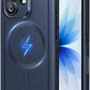 ESR for iPhone 17 Phone Case, 23ft Military-Grade Drop Protection, Shock-Absorbing Rugged Cover, MagSafe Accessories Compatible, Cyber Series, Navy Blue