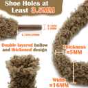 Soft Flat Fuzzy Shoelaces: Furry Shoe Laces for Sneakers 1 Pair | Extra Wide, Thick Shoestrings