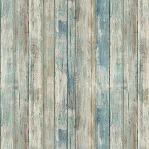 practicalWs Peel and Stick Wallpaper 17.71" x 236.2" Wood Wallpaper Wood Contact Paper Vintage Removable Self-Adhesive Wall Paper for Bedroom Walls Decor Faux Wooden Grain Look Vinyl Film Roll (Blue)
