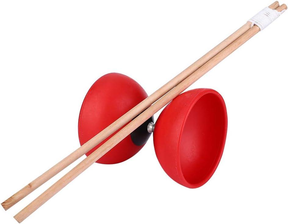Keenso Triple Bearing Diabolo Set, Chinese Yoyo Juggling Toy with Colored Sticks, Sturdy Construction for Juggling Enthusiasts, Outdoor Sports, and Trick Performers