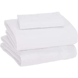 Sleepdown Jersey Sheet Set - White, Full (4 Piece)