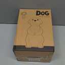 Tiejiajiang Dog Garden Statues  8.4 Dog Decor with Gazing Ball LED Lights, Unique Gifts for Mom Grandma Birthdays, Outdoor Decor for Outside Lawn Porch Patio (Gray)